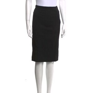 Gucci Vintage 1998 Pencil Skirt Sz 4 US 40IT Black Wool Knee Length Tom Ford Era